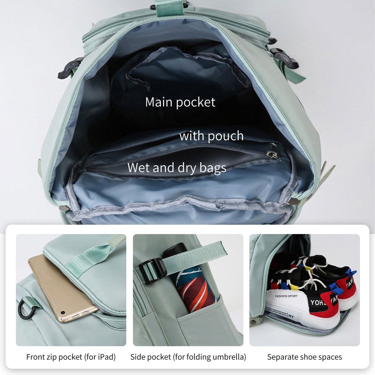 Zh9986# Sport Gym Bag for Men Fashion Designer Wet Dry Overnight