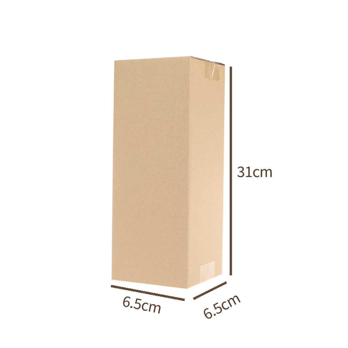 20x Long Tube Carton Mailing Box 310 x 65 x 65mm Brown - Gadget arcade