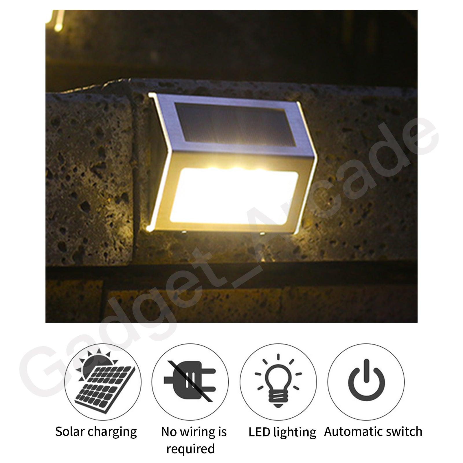 Susliving LED Solar Sensor Wall Corridor Light - Gadget arcade