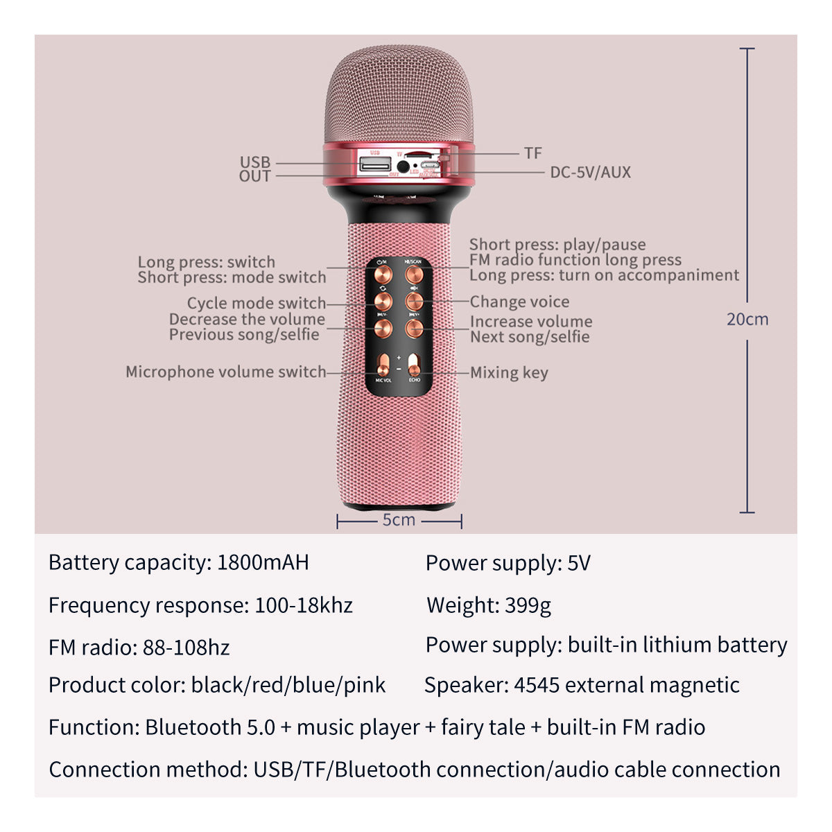 Wireless Bluetooth Karaoke Microphone Speaker - Gadget arcade