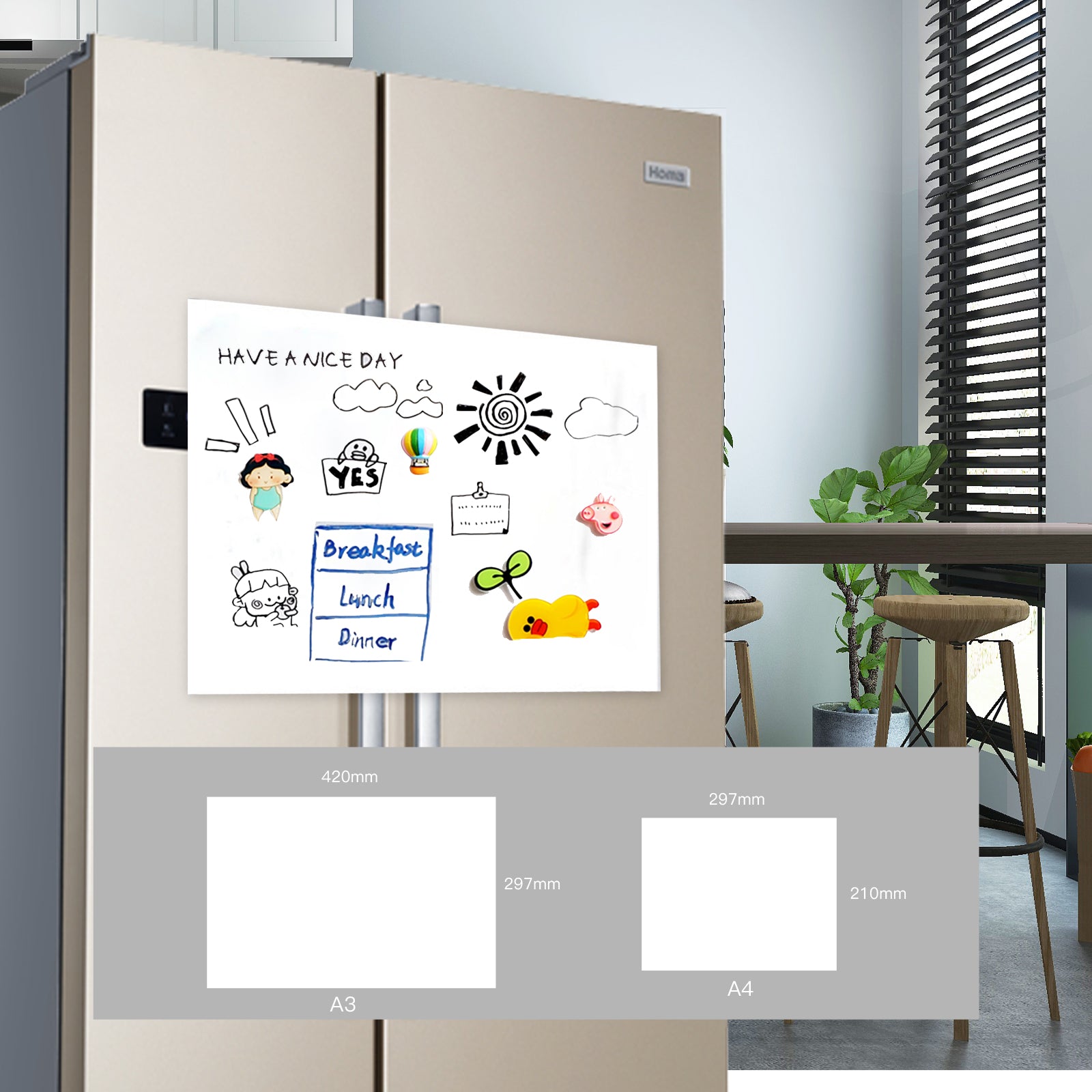 Fridge Magnetic Whiteboard Plain - Gadget arcade