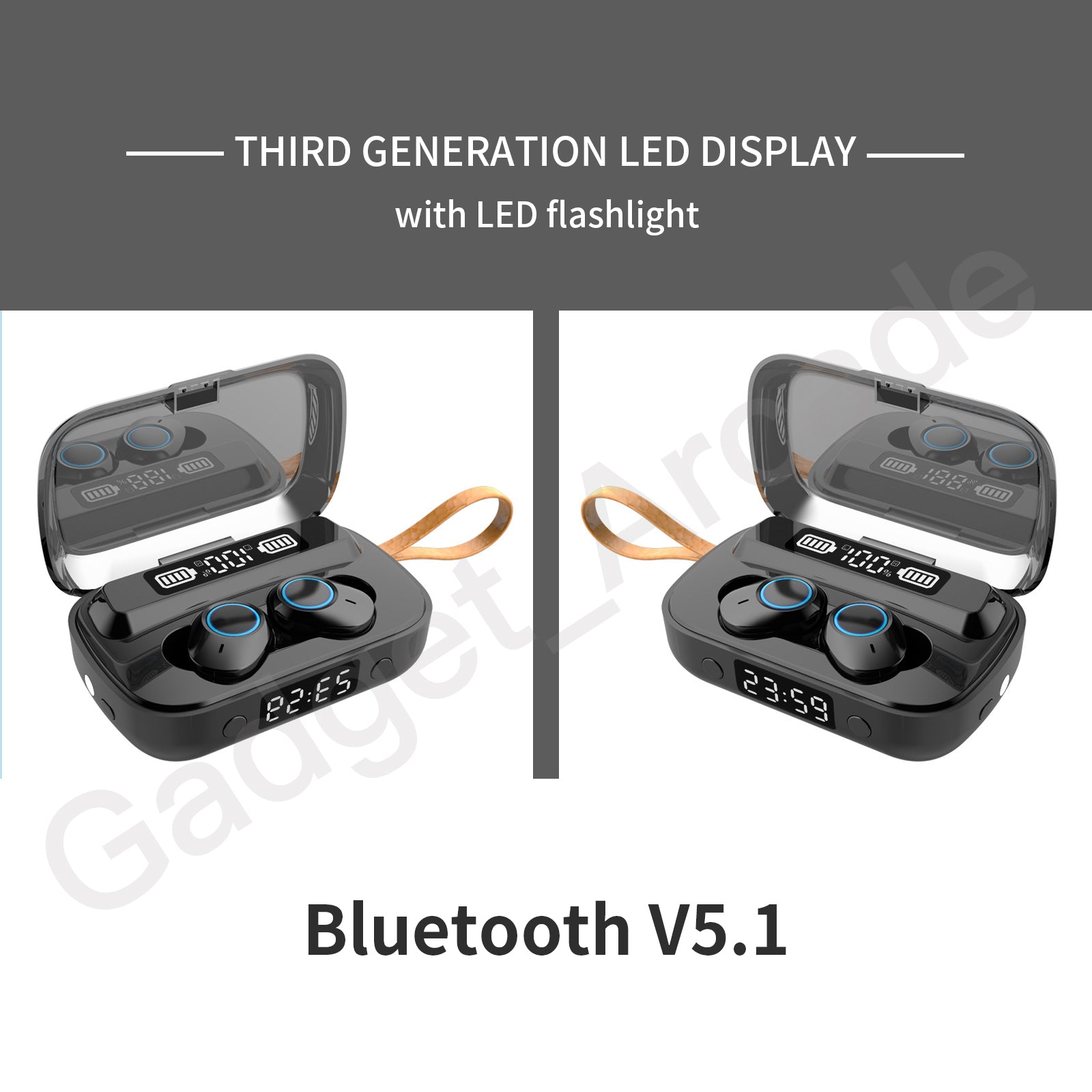 5.1 Bluetooth earphone Wireless Headphones - Gadget arcade