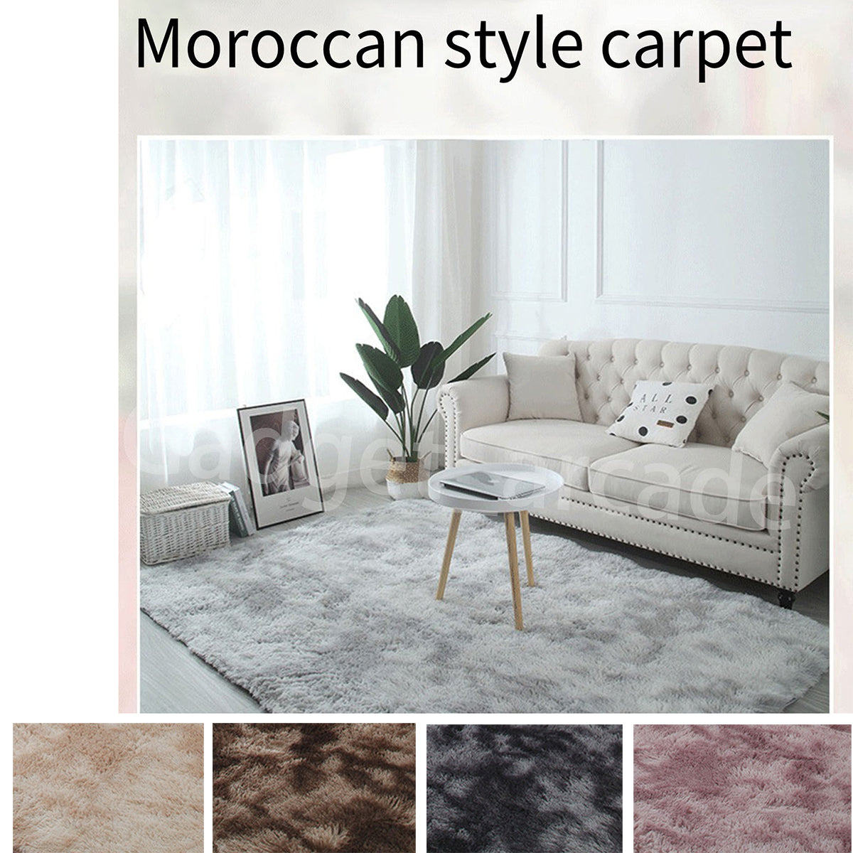 Large Rectangle Shaggy Carpet Bedroom Floor Living Pads Mat Soft Fluffy Rugs - Gadget arcade