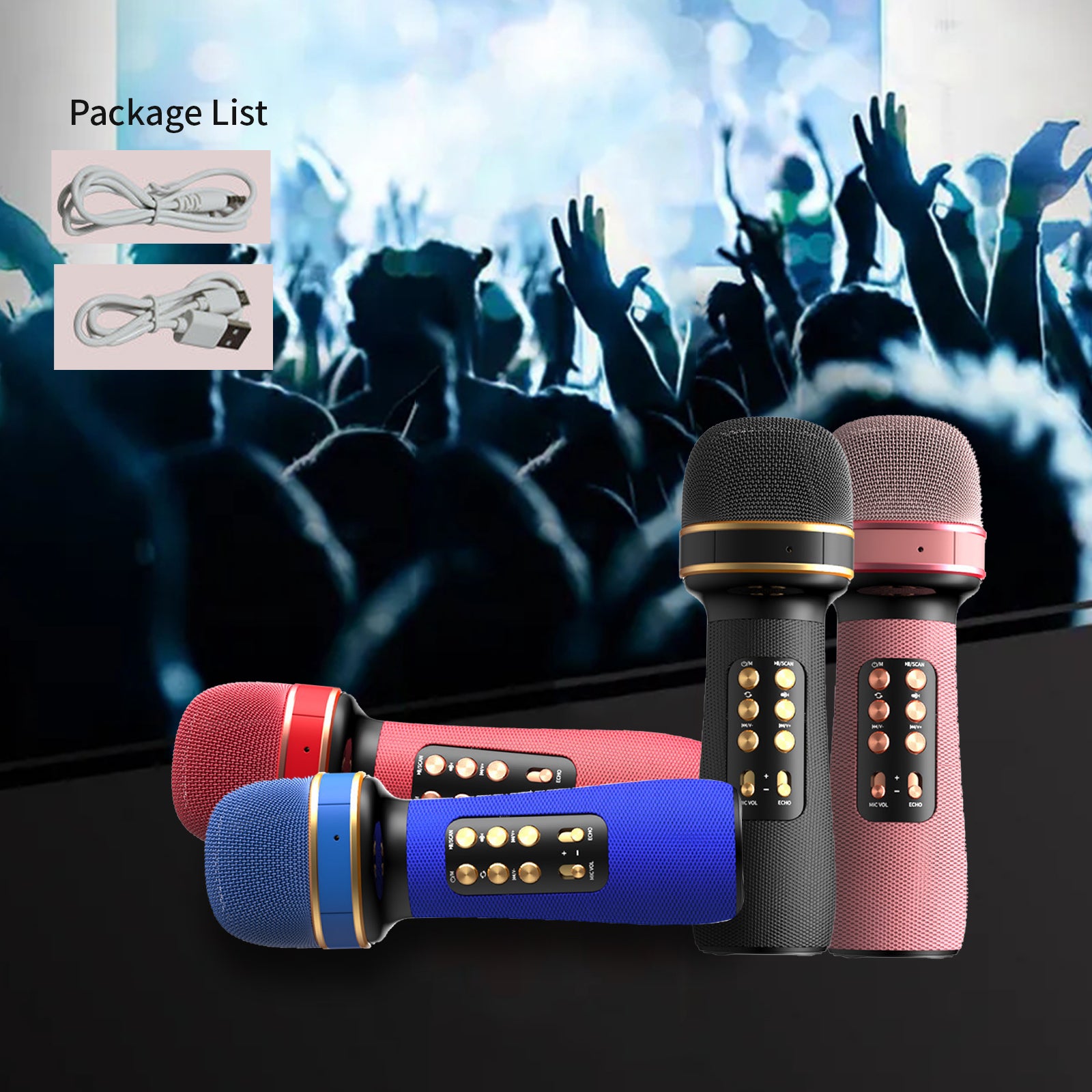 Wireless Bluetooth Karaoke Microphone Speaker - Gadget arcade