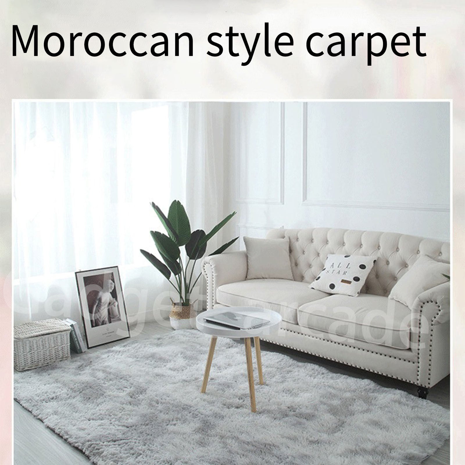 Large Rectangle Shaggy Carpet Bedroom Floor Living Pads Mat Soft Fluffy Rugs - Gadget arcade