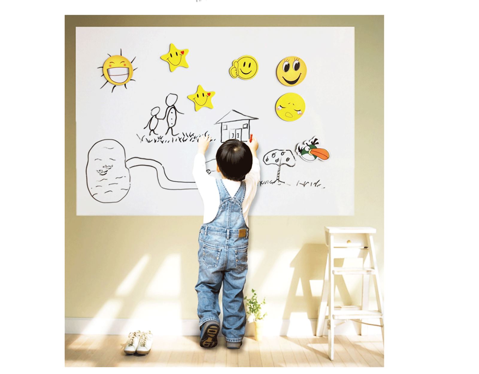 45 by 200cm Semi-transparent Whiteboard sticker Removable Sheet 45x200cm - Gadget arcade