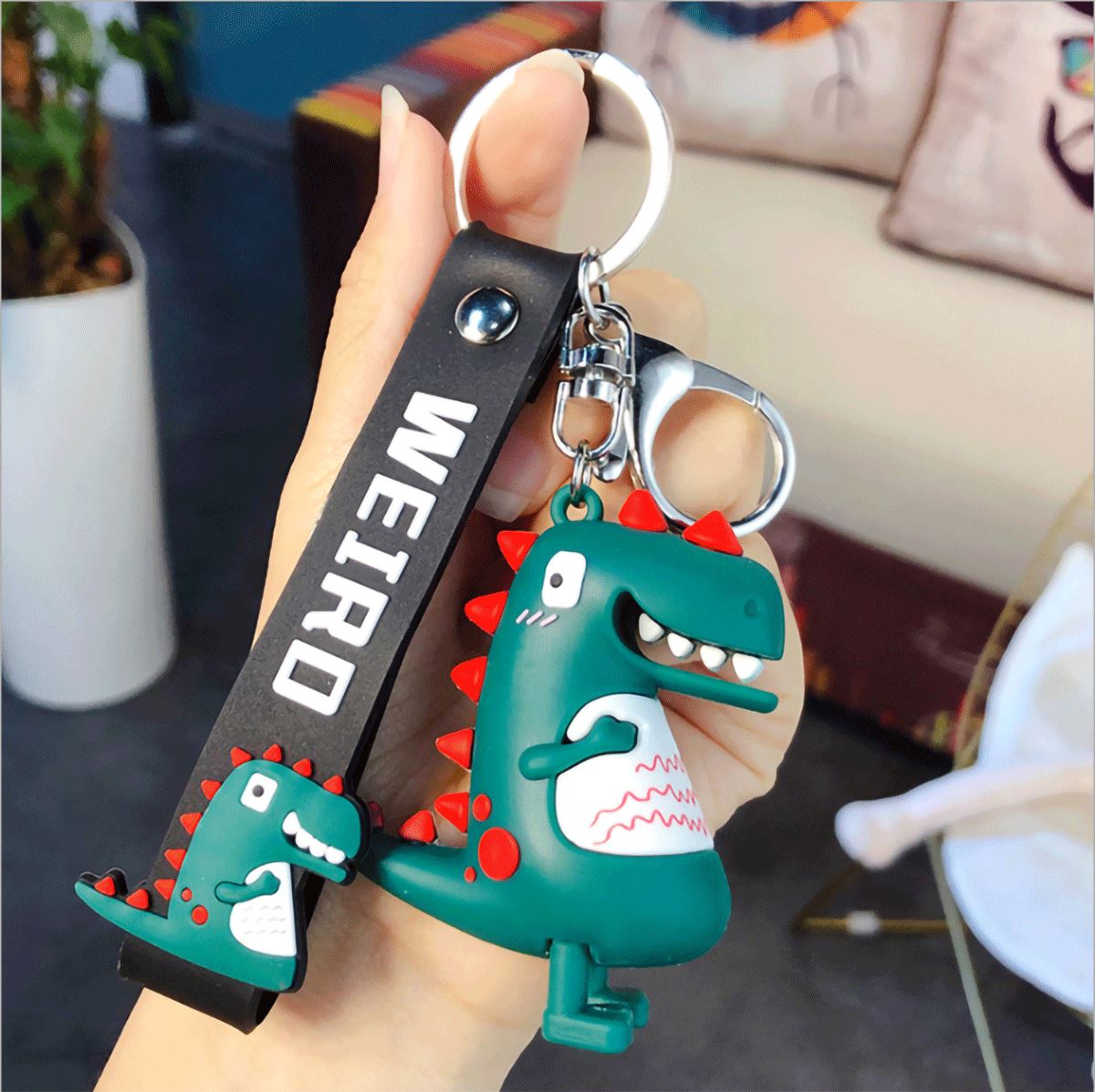 Cartoon Cut Dinosaur Keychain - Gadget arcade