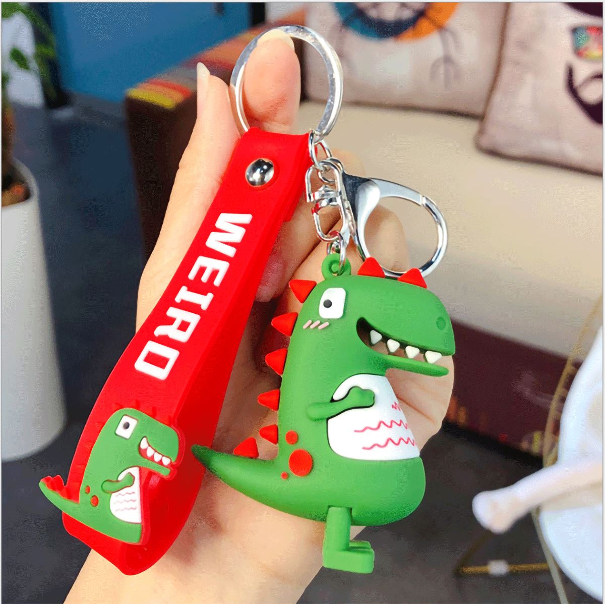 Cartoon Cut Dinosaur Keychain - Gadget arcade