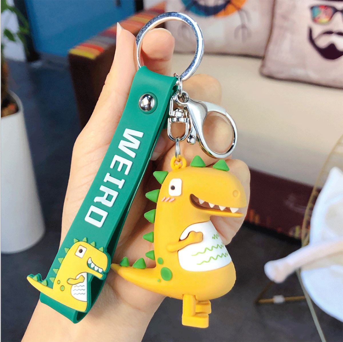 Cartoon Cut Dinosaur Keychain - Gadget arcade