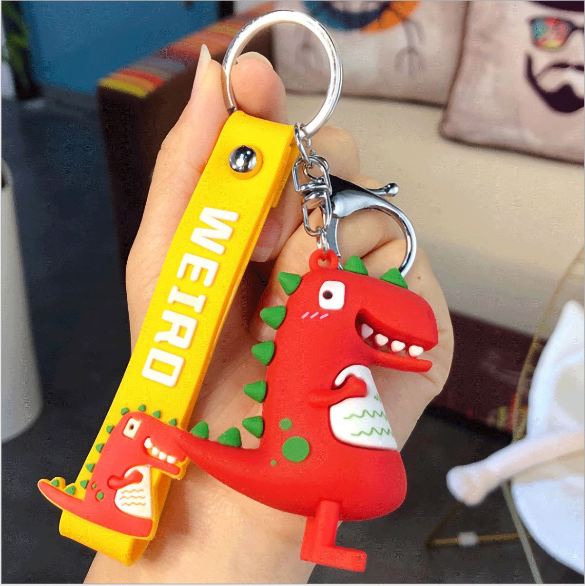 Cartoon Cut Dinosaur Keychain - Gadget arcade