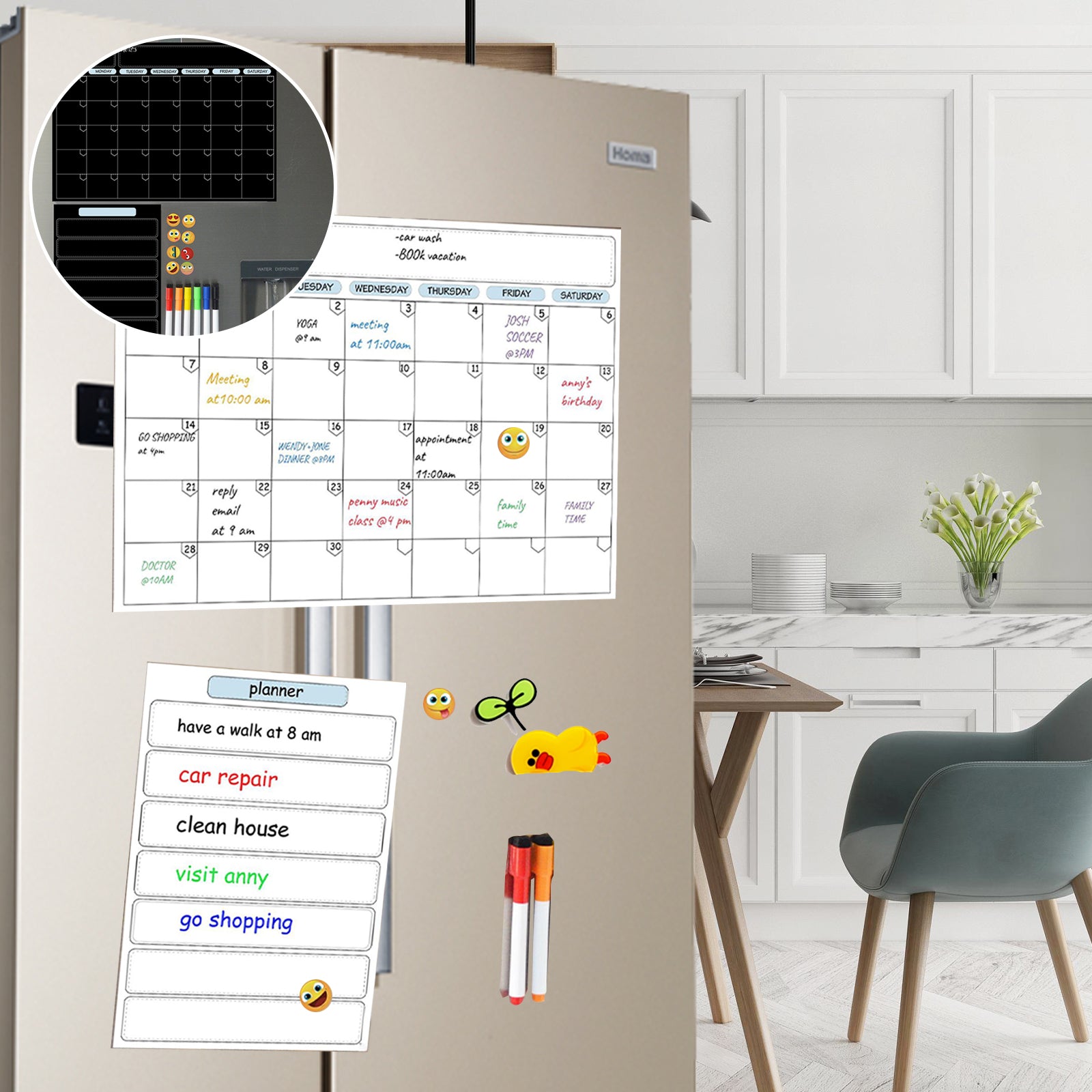 Magnetic Fridge Calendar Plain - Gadget arcade