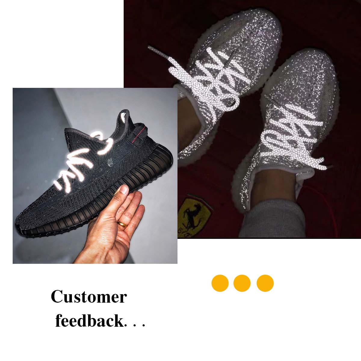 Reflective shoe laces on sale yeezy