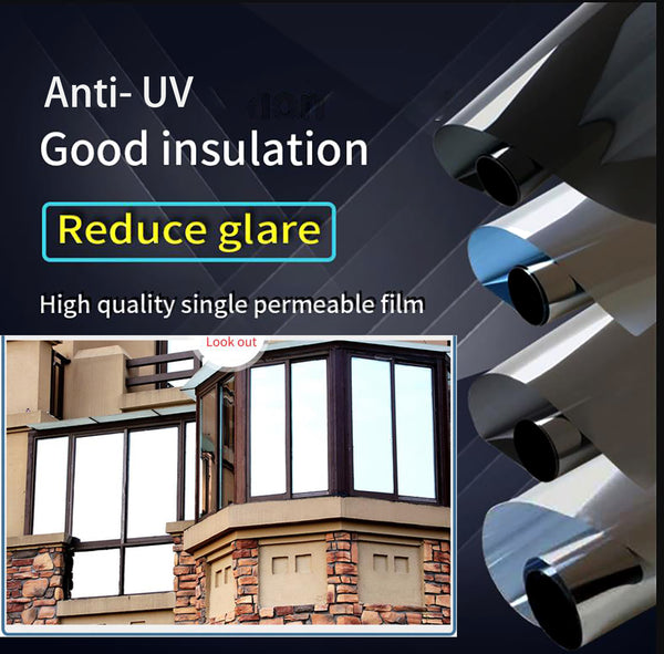 Susliving Insulation Solar Anti UV One Way Reflective Window Film Stickers - Gadget arcade