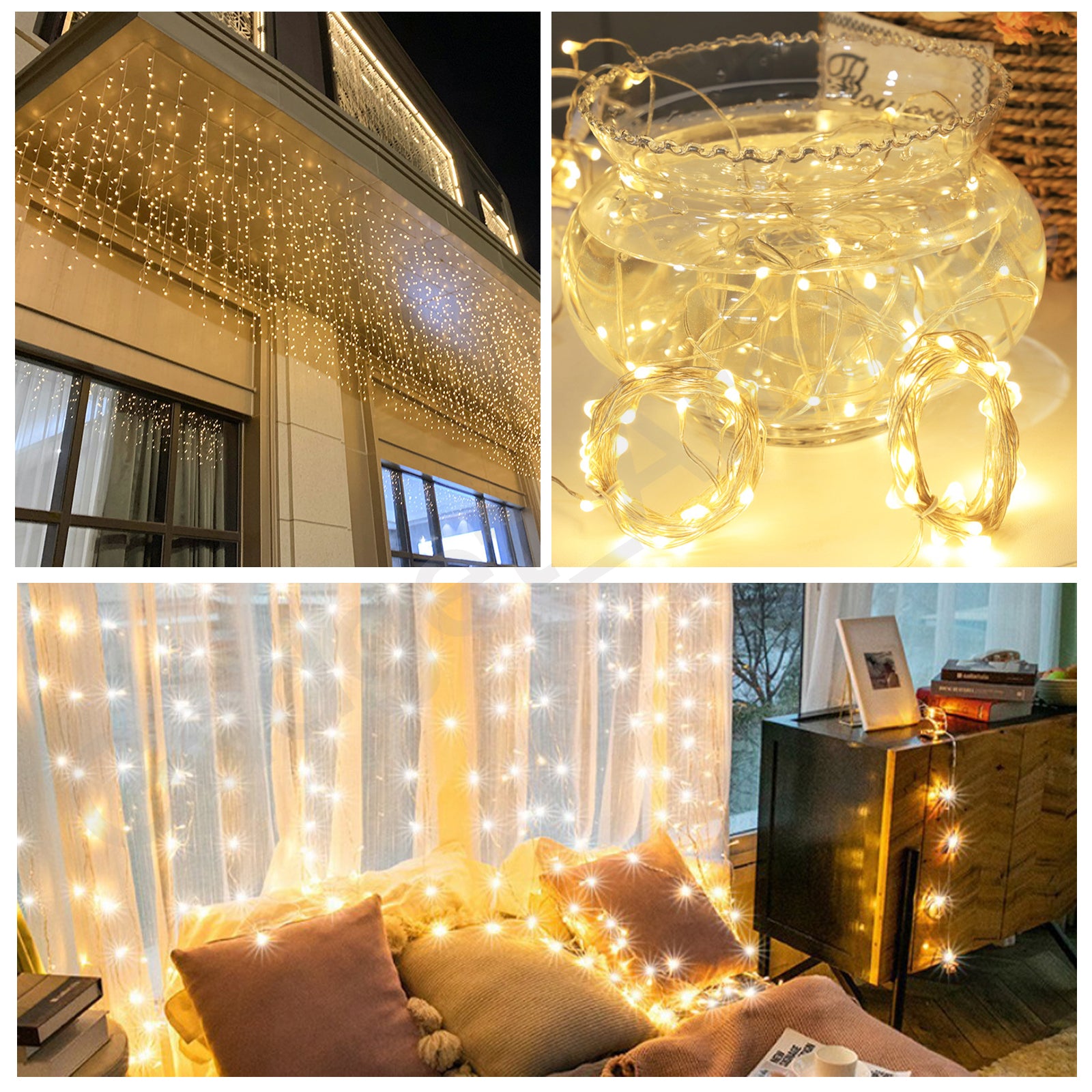 LED Curtain Fairy Lights With USB Adaptor - Gadget arcade