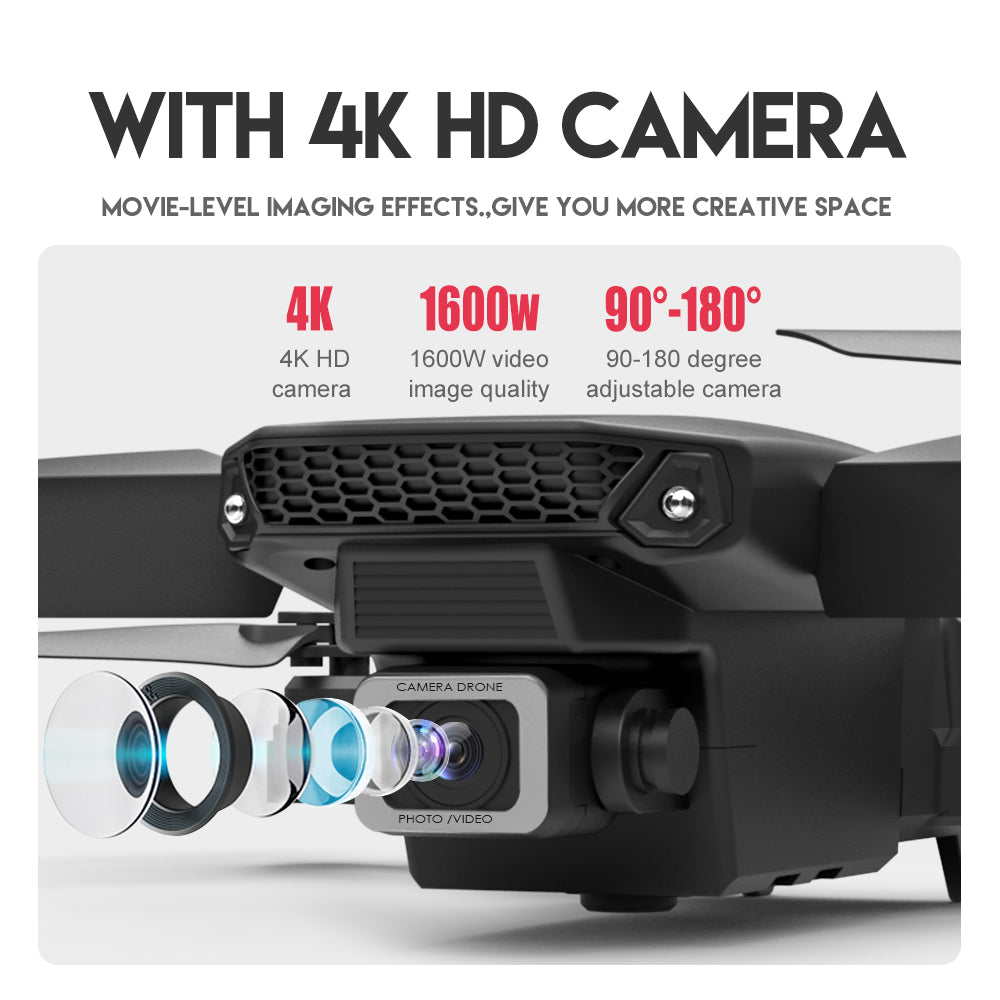 Drones 4K HD E525 Pro Avoid Obstacles Dual Lens - Gadget arcade