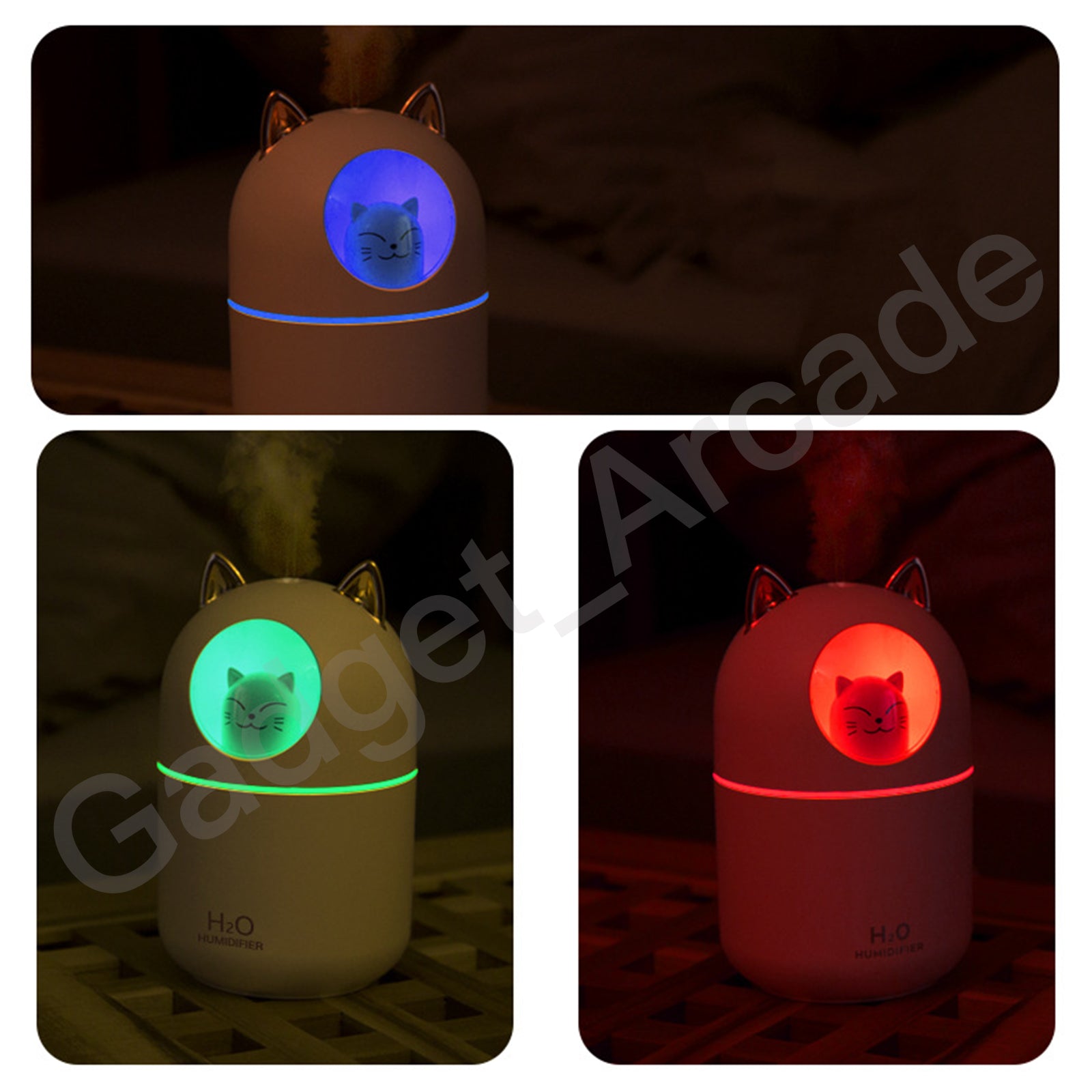 Aromatherapy Diffuser Oil Ultrasonic Air Humidifier LED Light - Gadget arcade