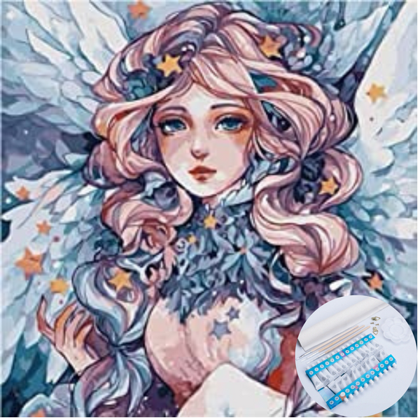 Art DIY Paint by Numbers Kit Large 40 by 50 Oil Painting Girl Angels Wings