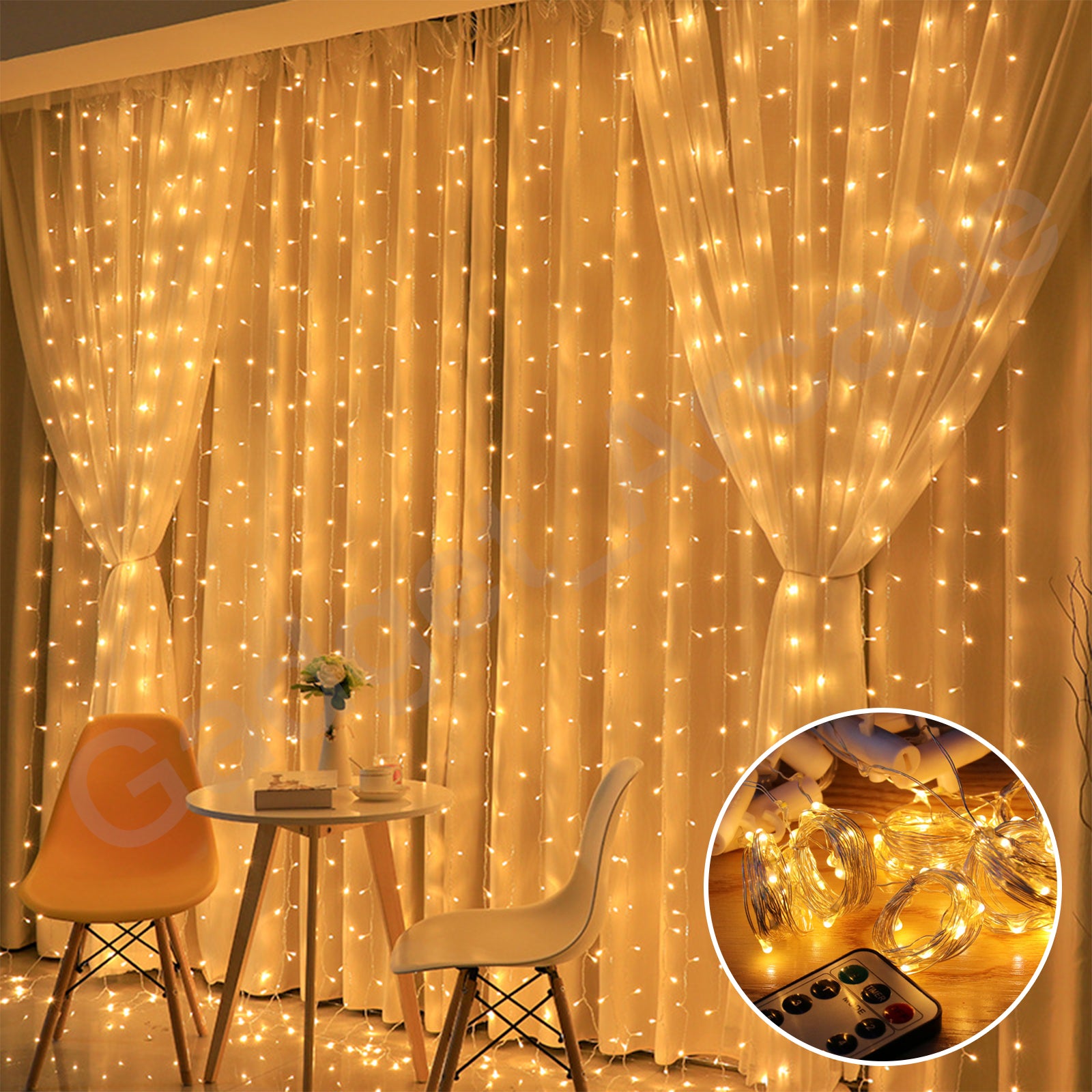 LED Curtain Fairy Lights With USB Adaptor - Gadget arcade