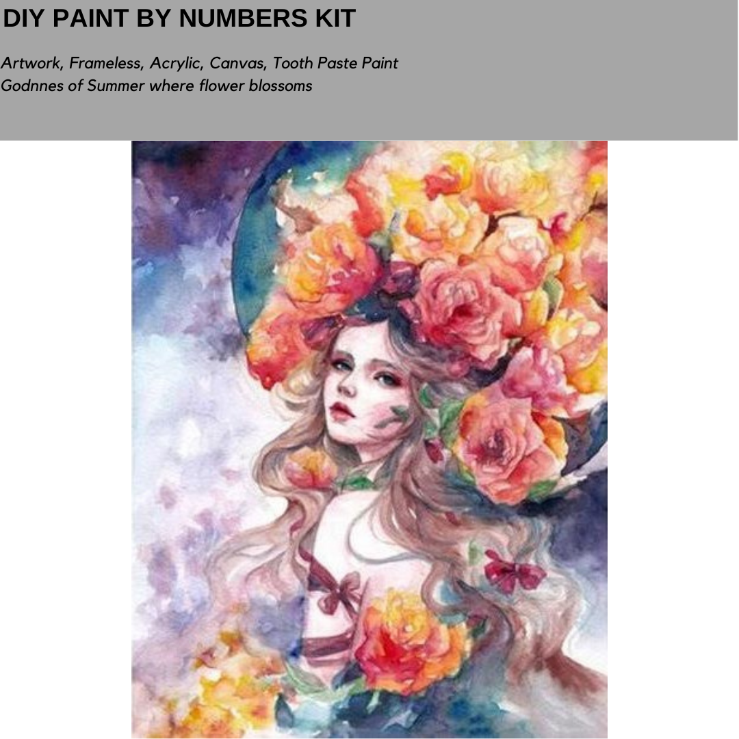 Art DIY Paint by Numbers Kit Large 40 by 50 Oil Painting Girl Portrait Home Decor Wall X5514