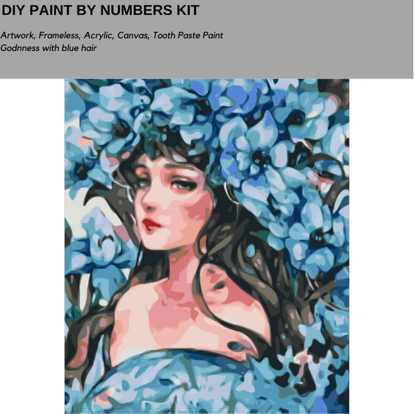 Art DIY Paint by Numbers Kit Large 40 by 50 Oil Painting Girl Portrait Home Decor Wall X5518