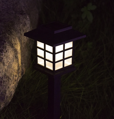 Susliving Zen Temple Inspired Solar Garden Lamp 4 pcs