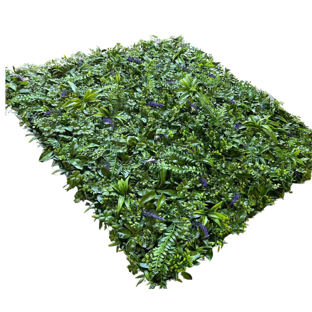 Susliving 4PC Designer Mixed Fortune Leaves Faux Vertical Garden Wall Panel 100 by 100 cm