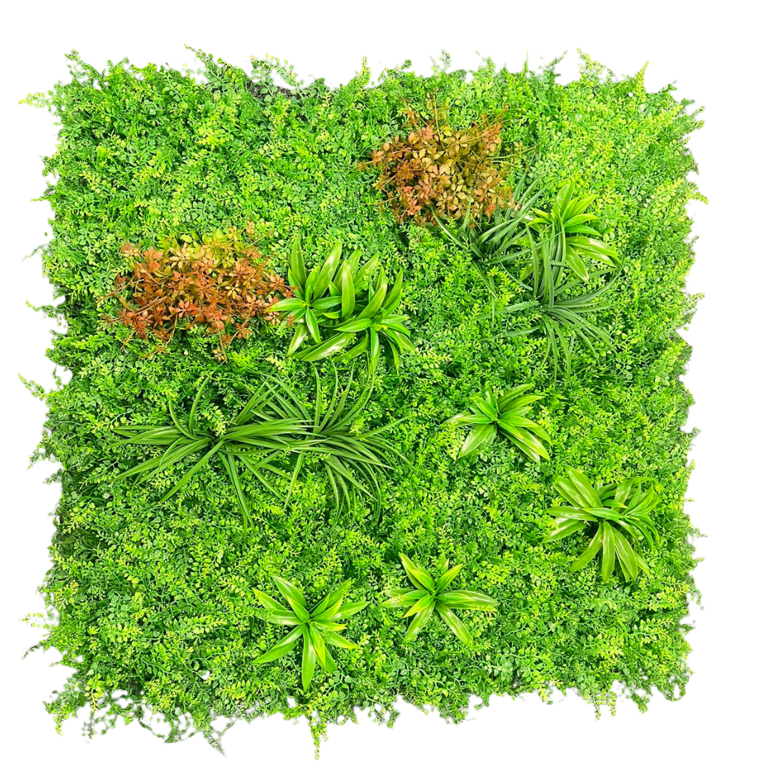 Susliving Fake Grass Wild Savanna Faux Vertical Garden Wall Artificial Grass Panel