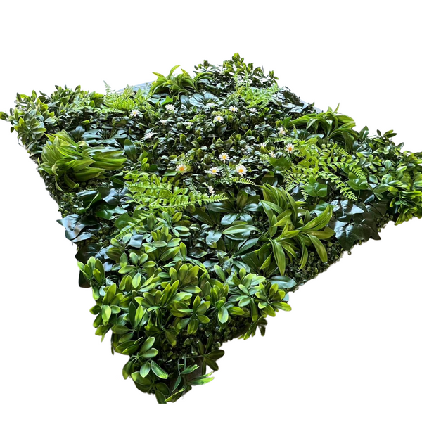 Susliving Fake Grass Ferntree Daisy Vertical Garden Wall Panel