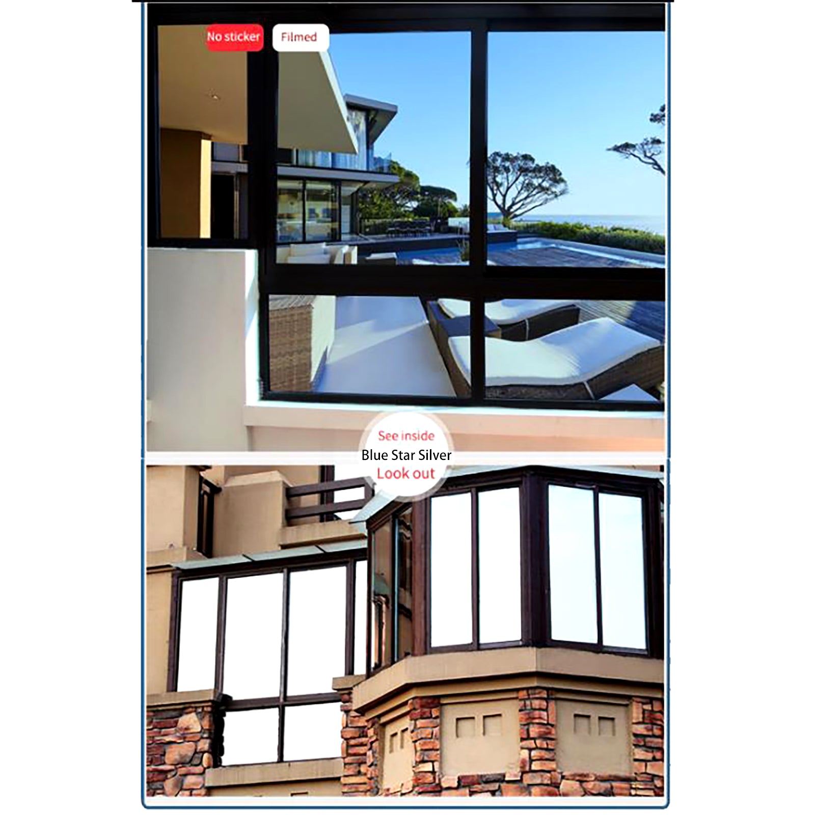 Susliving Insulation Solar Anti UV One Way Reflective Window Film Stickers - Gadget arcade