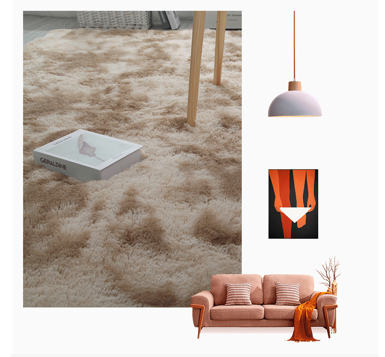 Large Rectangle Shaggy Carpet Bedroom Floor Living Pads Mat Soft Fluffy Rugs - Gadget arcade