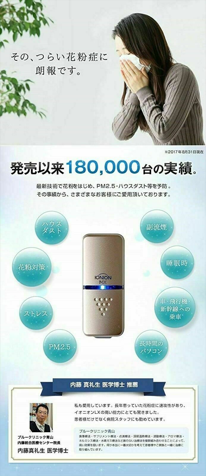 IONION MX PORTABLE NEGATIVE ION AIR PURIFIER