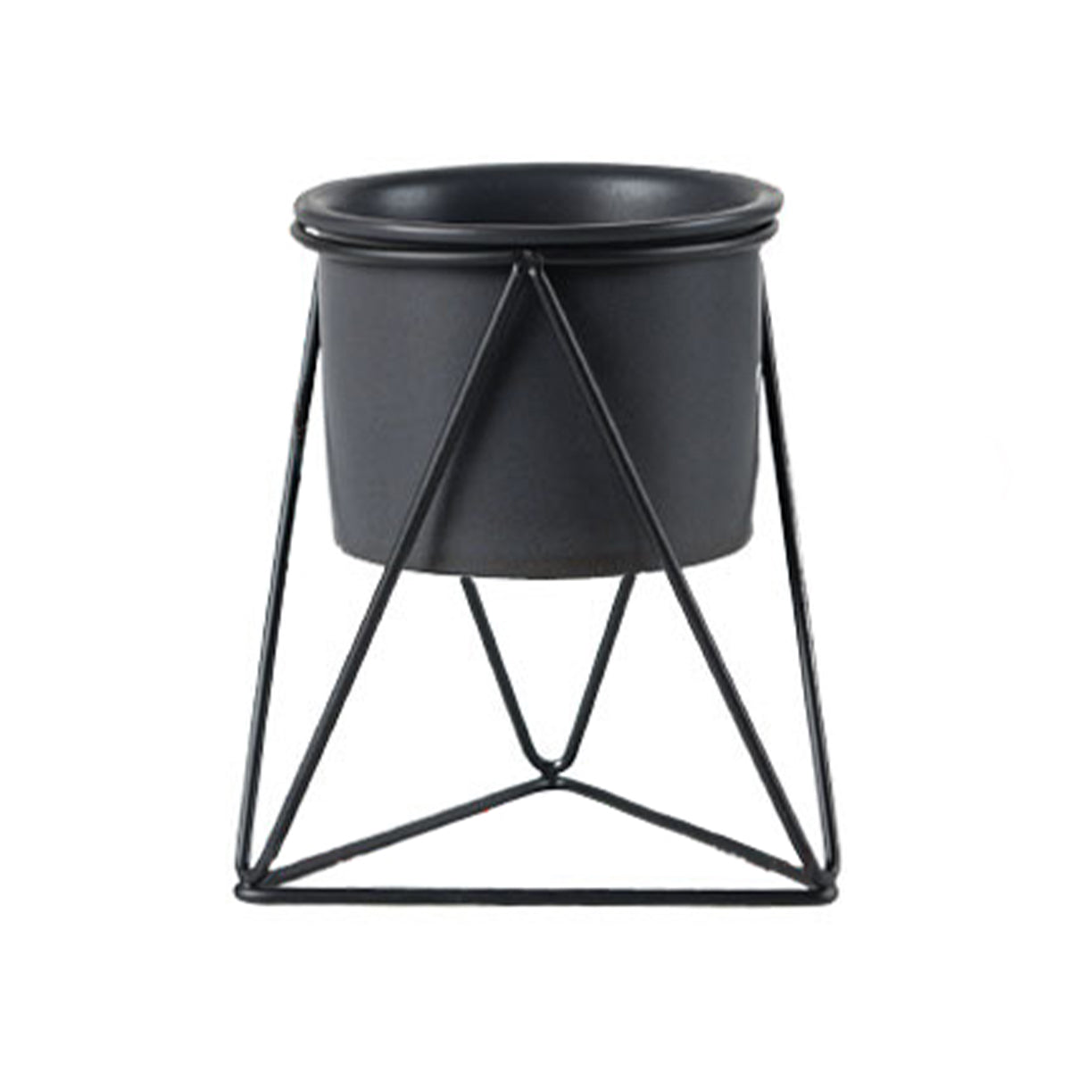 Steel Frame Ceramic Pots Flower Planter - Gadget arcade